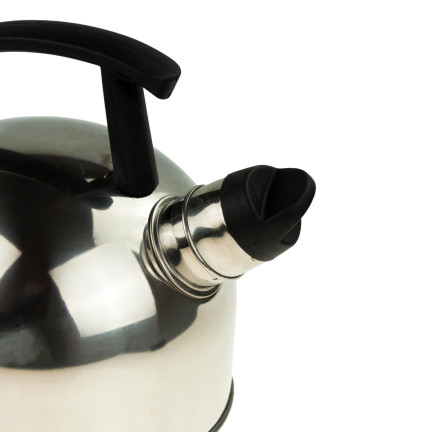 TD20 Edelstahl rostfrei Kessel 1,5 l silberfarben für INDUKTION UND GASBRENNER