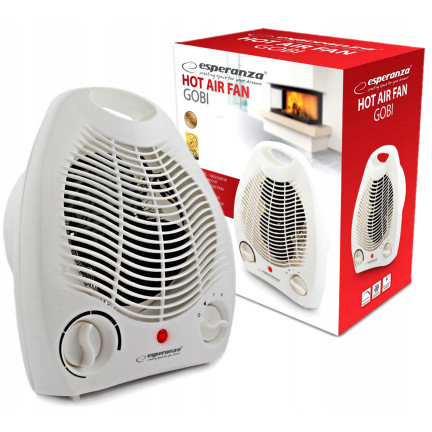 EHH011 Heizlüfter, elektrischer Heizkörper, Heizstrahler mit Thermostat, 2000 W