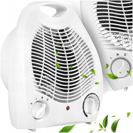 EHH011 Heizlüfter, elektrischer Heizkörper, Heizstrahler mit Thermostat, 2000 W