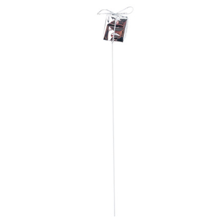 TG33329-1 GESCHENKE AUF FEDER DRAHT 12PCS SILBER WEIHNACHTEN DEKORATION