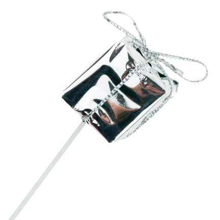TG33329-1 GESCHENKE AUF FEDER DRAHT 12PCS SILBER WEIHNACHTEN DEKORATION
