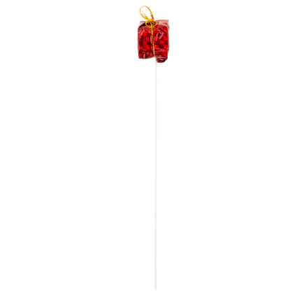 TG33329-3 GESCHENKE AUF GEFIEDERTEM DRAHT 12PCS ROT WEIHNACHTSDEKORATION