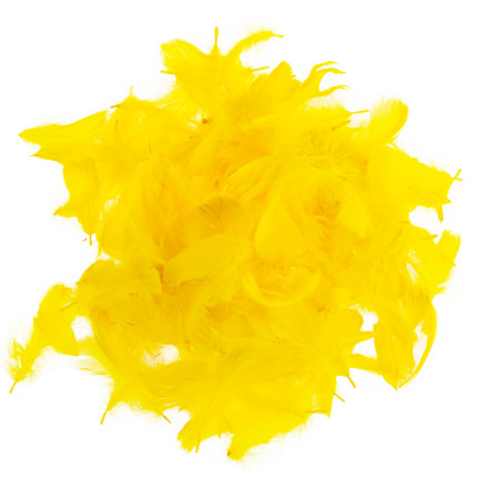 TG35906-2 dekorative Federn 10G gelblich dicot Basteln Ostern