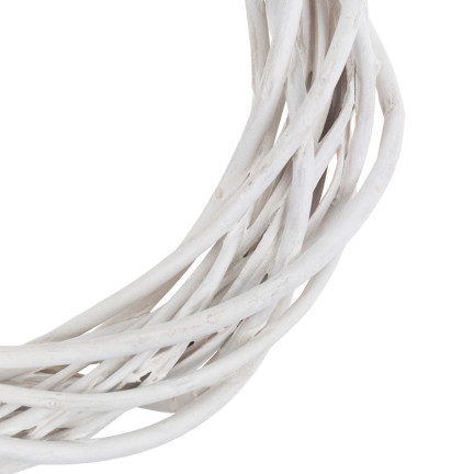 TG36607-1 WEIDEN GIRLANDE WEISS RATTAN 20CM SCHILF DEKOR BASIS FÜR SCHILF