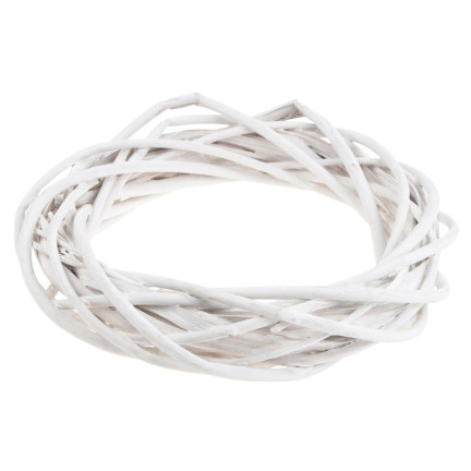 TG36607-1 WEIDEN GIRLANDE WEISS RATTAN 20CM SCHILF DEKOR BASIS FÜR SCHILF
