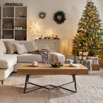 TG61448-9 RENTIER UMGEDREHTES GOLDENES GEWEIH KUNSTSTOFF HIRSCHVELOURS