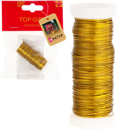 TG42174-2 FLORISTISCHER DEKORATIVER DRAHT GOLD