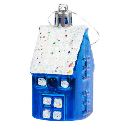 TG44017 weihnachtsbaumschmuck kunststoff hausholz anhänger 6pcs für mittelstücke KIT