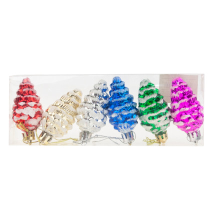 TG44018 Christbaumschmuck-Anhänger 6er-Pack für Tafelaufsatz