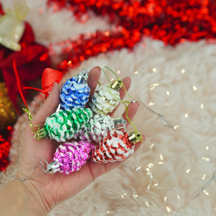 TG44018 Christbaumschmuck-Anhänger 6er-Pack für Tafelaufsatz