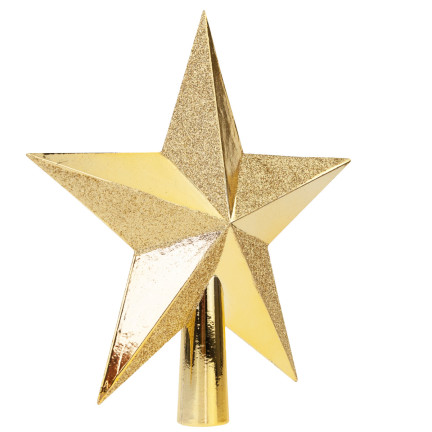 TG57479-2 WEIHNACHTSBAUM STERNSPITZE GOLD UNZERBRECHLICH STERN WEIHNACHTSBAUMSCHMUCK