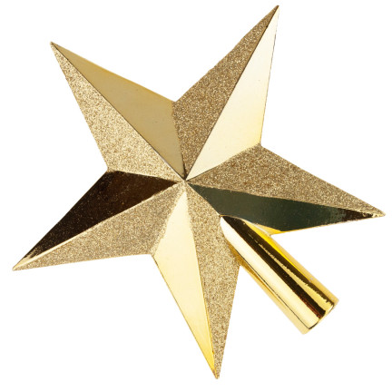 TG57479-2 WEIHNACHTSBAUM STERNSPITZE GOLD UNZERBRECHLICH STERN WEIHNACHTSBAUMSCHMUCK