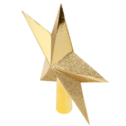 TG57479-2 WEIHNACHTSBAUM STERNSPITZE GOLD UNZERBRECHLICH STERN WEIHNACHTSBAUMSCHMUCK
