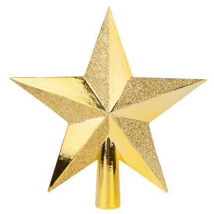 TG57479-2 WEIHNACHTSBAUM STERNSPITZE GOLD UNZERBRECHLICH STERN WEIHNACHTSBAUMSCHMUCK