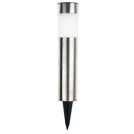 TG45633 SOLAR-GARTENLEUCHTEN LED-SÄULEN-SOLAR-GRÜN INOX silber