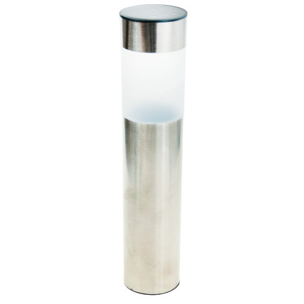 TG45633 SOLAR-GARTENLEUCHTEN LED-SÄULEN-SOLAR-GRÜN INOX silber