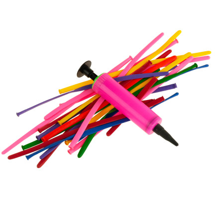 TG48098 20 STK. MODELLIERBALLONS MIT PUMPE BUNT