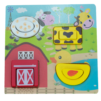 Tg50027 Holzpuzzles Bauernhof Tiere Bauklötze