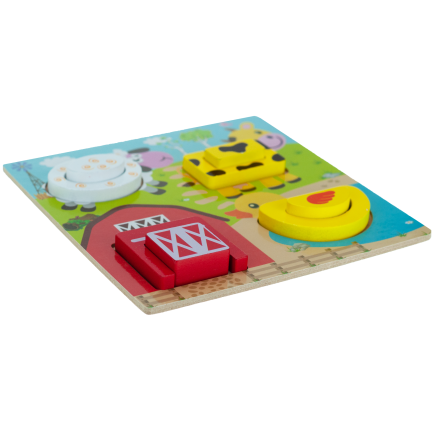 Tg50027 Holzpuzzles Bauernhof Tiere Bauklötze
