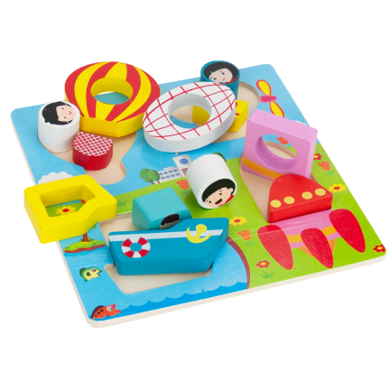 Tg50027 Holzpuzzles Bauernhof Tiere Bauklötze