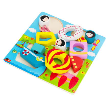 Tg50027 Holzpuzzles Bauernhof Tiere Bauklötze