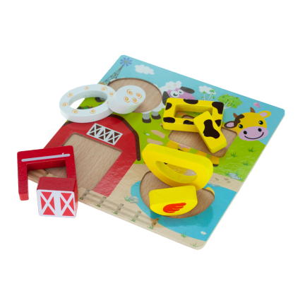 Tg50027 Holzpuzzles Bauernhof Tiere Bauklötze