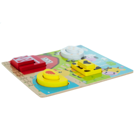 Tg50027 Holzpuzzles Bauernhof Tiere Bauklötze