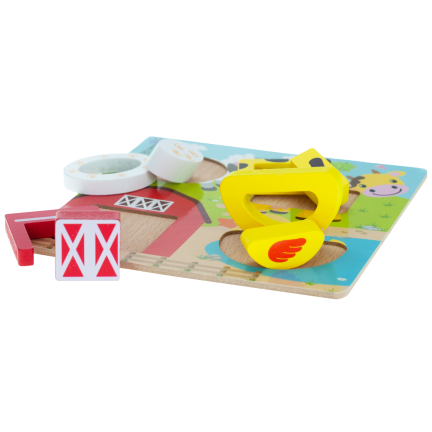 Tg50027 Holzpuzzles Bauernhof Tiere Bauklötze