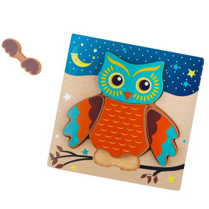 Tg50029 Holz-Eule-Puzzle Lerntier