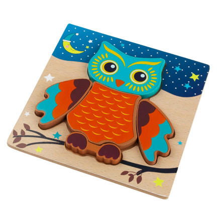 Tg50029 Holz-Eule-Puzzle Lerntier