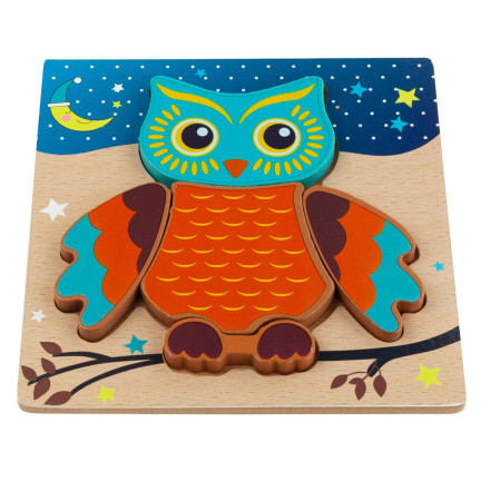 Tg50029 Holz-Eule-Puzzle Lerntier