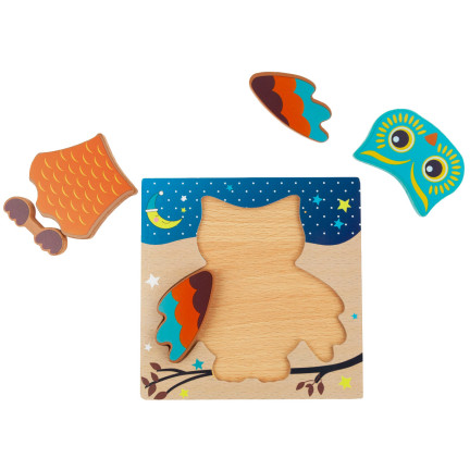 Tg50029 Holz-Eule-Puzzle Lerntier