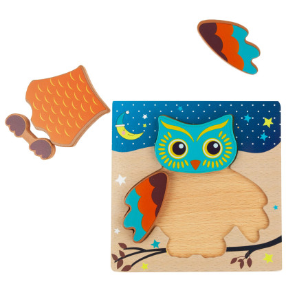 Tg50029 Holz-Eule-Puzzle Lerntier