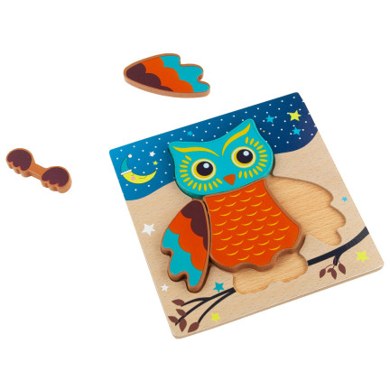 Tg50029 Holz-Eule-Puzzle Lerntier