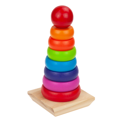 TG50038 PIRAMID SORTER Montessori TOWER WOOD BLOCKS