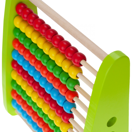 TG50058 Holz-Zählrad für Kinder 100 bunte Perlen