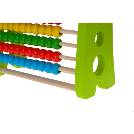 TG50058 Holz-Zählrad für Kinder 100 bunte Perlen