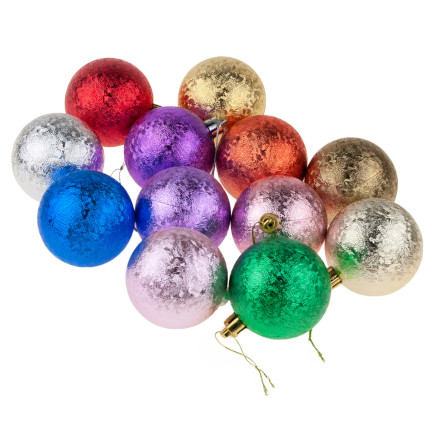 TG50994 BUNTE WEIHNACHTSBAUMKUGELN 12ER SET 4CM WEIHNACHTSDEKORATION
