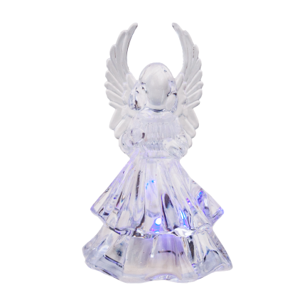 TG51123 LED-Acryl-Engel für die Weihnachtskrippe + BATTERIE leuchtende Weihnachtsdekoration