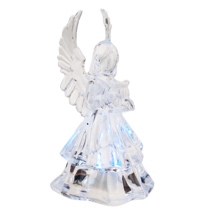 TG51123 LED-Acryl-Engel für die Weihnachtskrippe + BATTERIE leuchtende Weihnachtsdekoration
