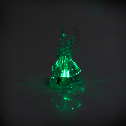 TG51123 LED-Acryl-Engel für die Weihnachtskrippe + BATTERIE leuchtende Weihnachtsdekoration