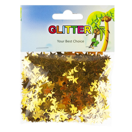 Glitzersternchen, goldfarben, zum Scrapbooking, zur Dekoration von Karten und Geschenken, 35 g