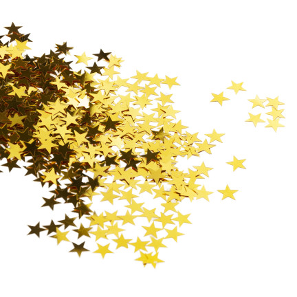 Glitzersternchen, goldfarben, zum Scrapbooking, zur Dekoration von Karten und Geschenken, 35 g