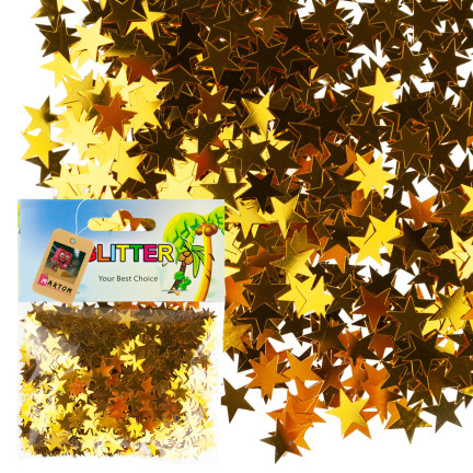 Glitzersternchen, goldfarben, zum Scrapbooking, zur Dekoration von Karten und Geschenken, 35 g