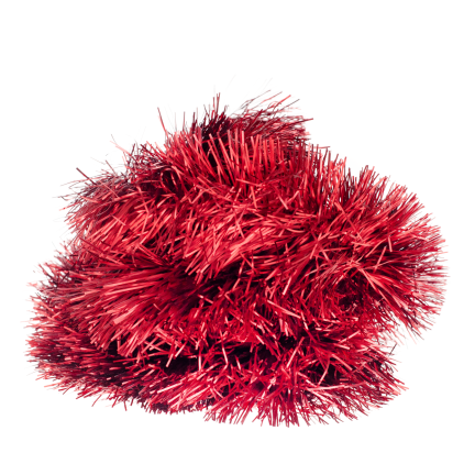 TG76146-2 WEIHNACHTSBAUMKETTE ROT METALLIC 2 METER DICK FÜR EINEN WEIHNACHTSBAUM