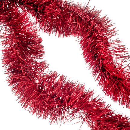 TG51877-rote weihnachtsbaumkette metallisch rot dicke girlande für weihnachtsbaum 2M