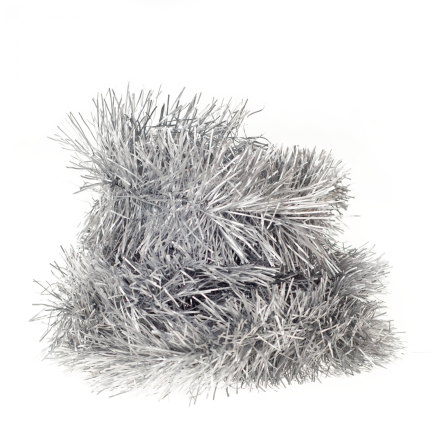 TG76146-6 WEIHNACHTSBAUMKETTE SILBER DICK 2M FÜR WEIHNACHTSBAUM METALLISCH DICK