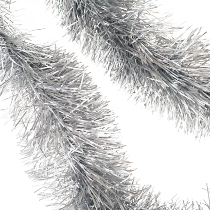 TG76146-6 WEIHNACHTSBAUMKETTE SILBER DICK 2M FÜR WEIHNACHTSBAUM METALLISCH DICK