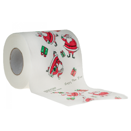 TG53029 Toilettenpapier mit lustigem Weihnachtsmann-Motiv