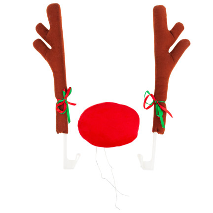 TG53031 AUTO DEKORATION RENTIER HÖRNER AUTO NASE WEIHNACHTEN DEKORATION